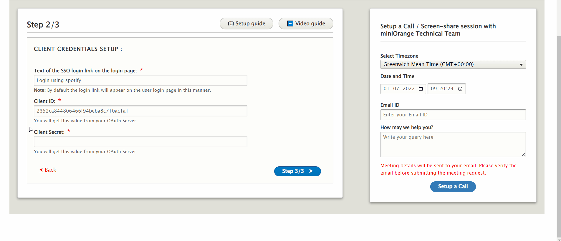 Drupal OAuth Login - Paste Client Secret