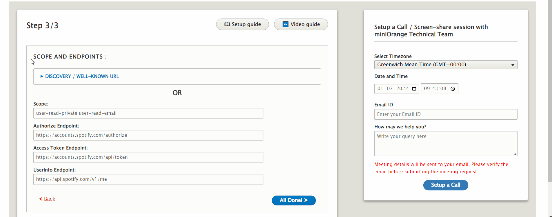 Drupal OAuth Login Spotify - Well Known URL