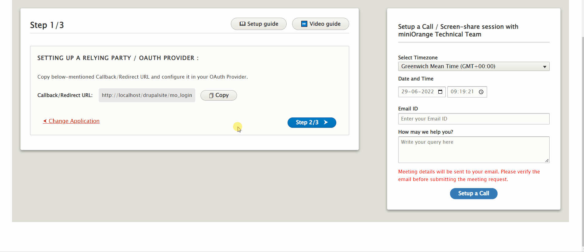 Drupal OAuth Login Strava copy callback url