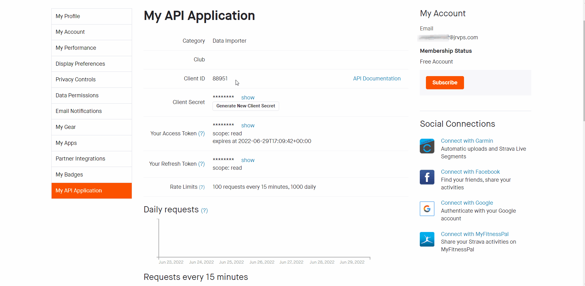 Drupal OAuth Login Strava - copy client id