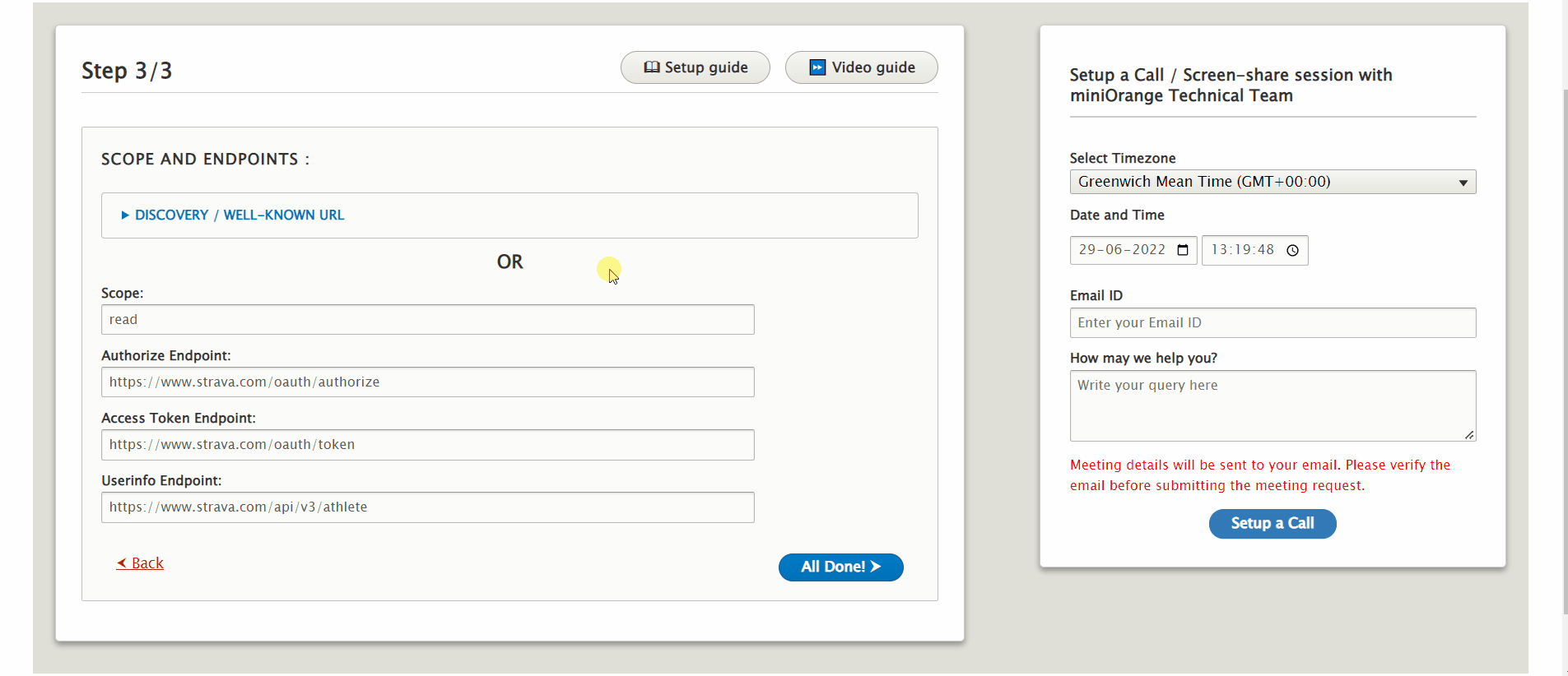 Drupal OAuth Login -Check the Endpoints and Scope