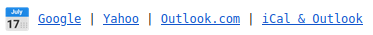 Calendar Links result