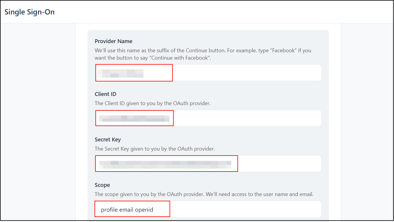 Drupal OAuth Client Circle SSO Paste the Client ID & Secret 