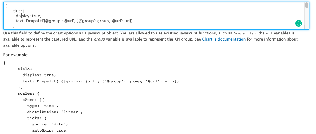 Configure chart.js settings