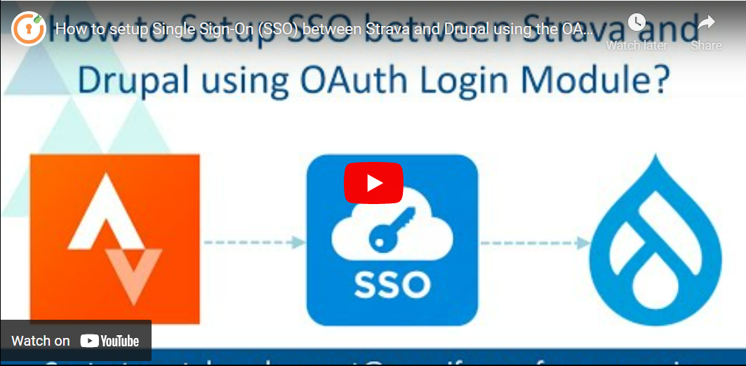drupal oauth login  - strava sso integration video