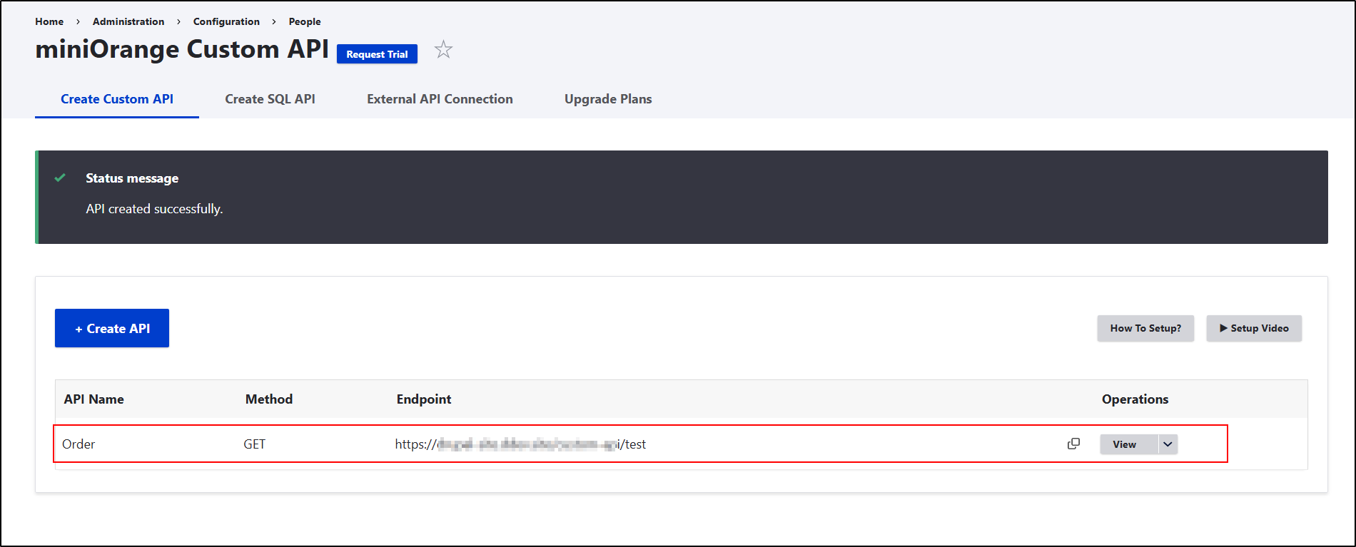 Drupal Custom API -APi Created successfully