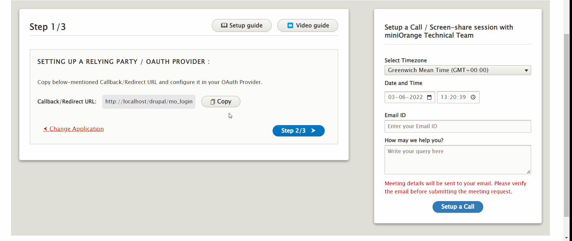 Drupal OAuth Login zendesk copy callback url