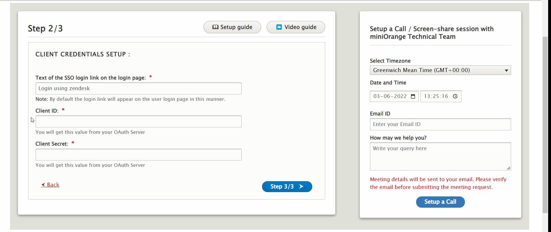Drupal OAuth Login zendesk paste client ID