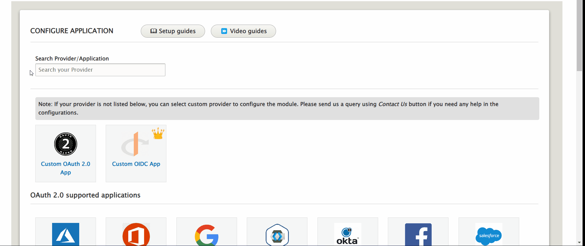 Drupal OAuth Login select Application
