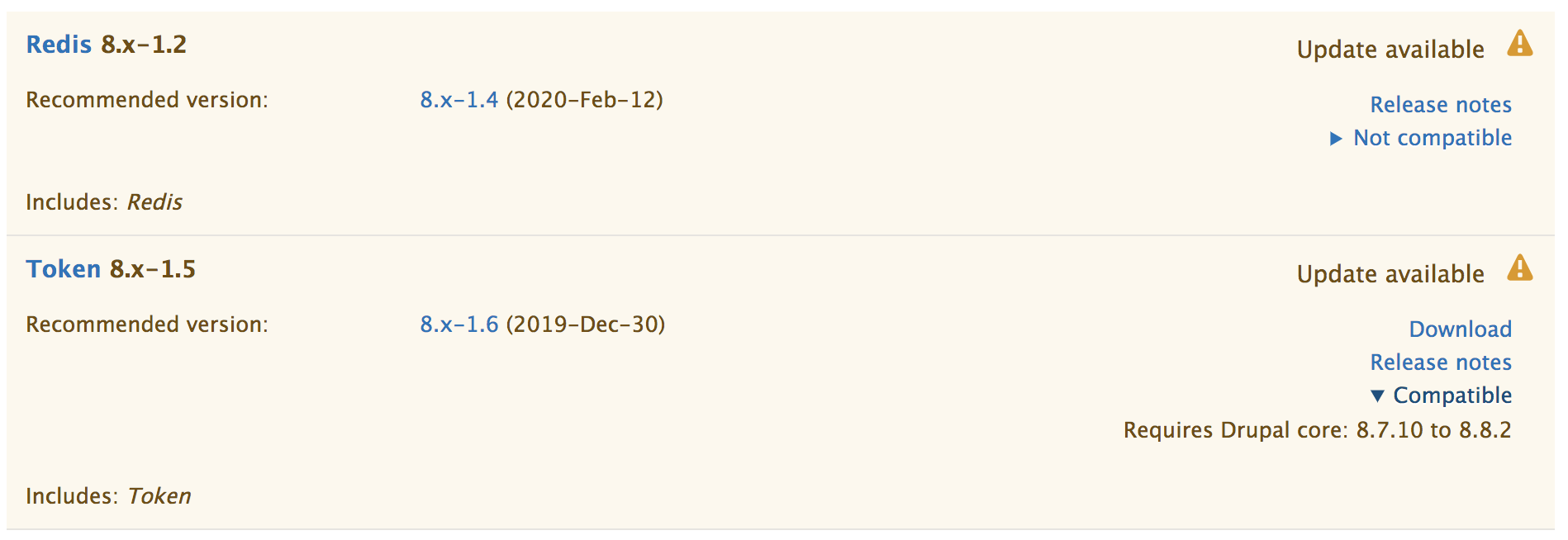 messages after each details element has been clicked.