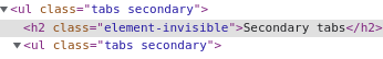 secondary tabs