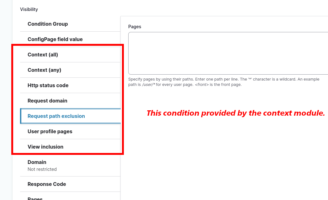 context conditions