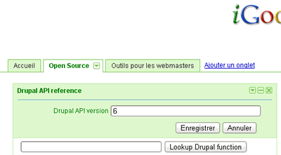 Sample gadget on iGoogle using this module
