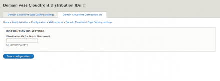 Distribution settings form