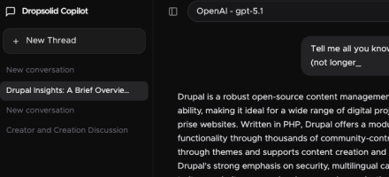screenshot of ai workspace