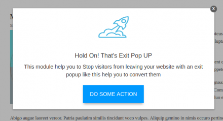Exit Pop Up banner 