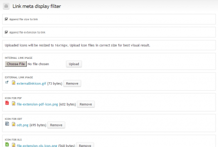 Configuration page