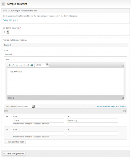 Admin Page