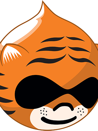 Druplicon dressed as a tiger